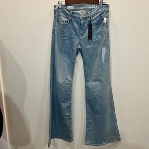 GAP 1969 High‎ Rise Trouser Flare Jeans Women's Size 27/4 Light Wash NWT